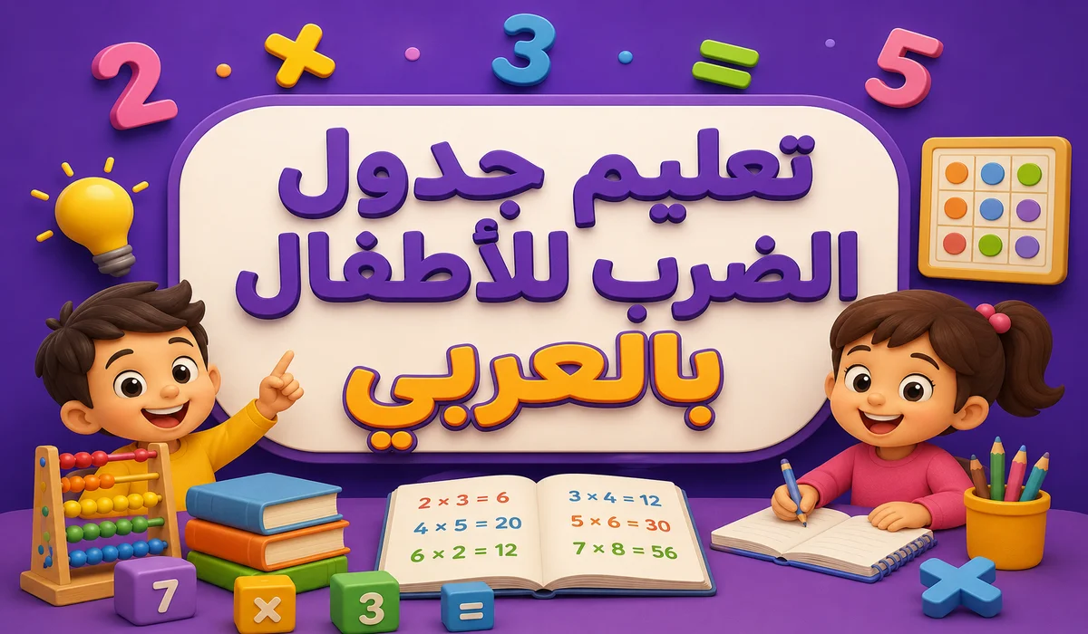 تعليم جدول الضرب للأطفال بالعربي